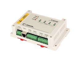 TCW242 | Průmyslový ethernetový IoT modul, 4x DI, 4x AI, 4x relé, 24MB registry